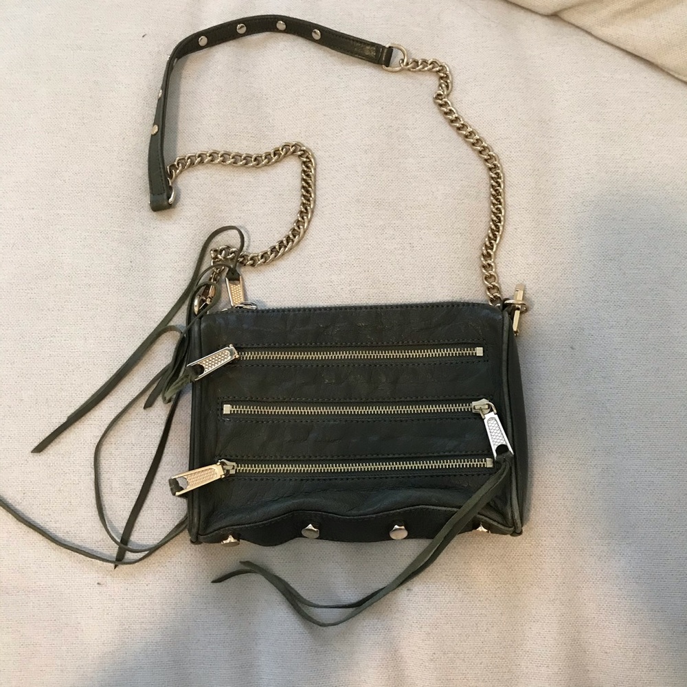 Rebecca minkoff mini 5-zip bag olive green